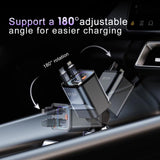 Universal 4-in-1 Retractable Car Charger | 120W Super Fast Charging with Dual Built-in Cables & Extra Ports | Tangle-Free Design & LED Voltage Display